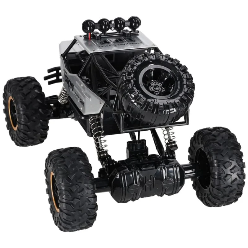 RC auto Rock Crawler 1:12, kovové prvky, 4×4 – strieborné 