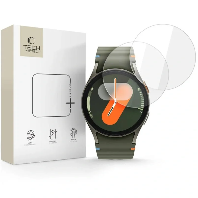 Tech-Protect Glass Fit 2x ochranné sklo na Samsung Galaxy Watch 4 / 5 / 6 / 7 / FE (40mm) / 6 / 7 / FE (40mm)
