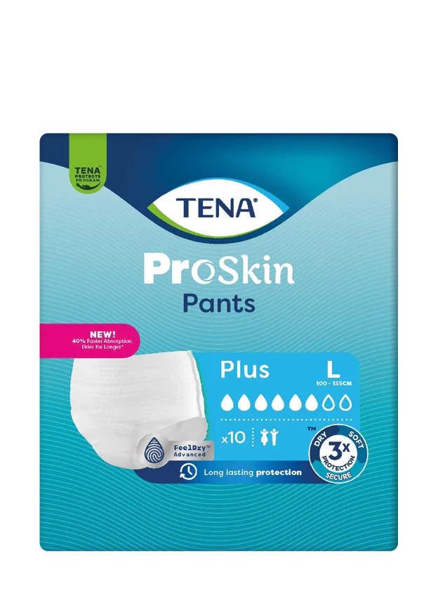 TENA Pants Plus L 1×10 ks, naťahovacie absorpčné nohavičky