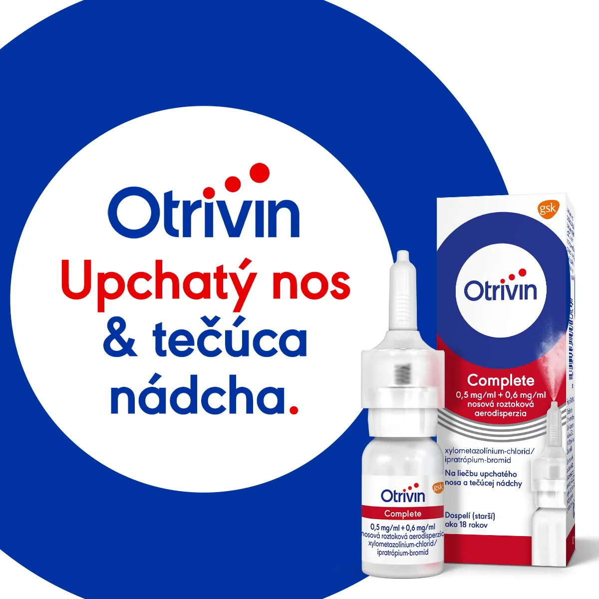 Otrivin Complete nosový sprej 1x10ml, nosový sprej,  tečúca nádcha a upchatý nos