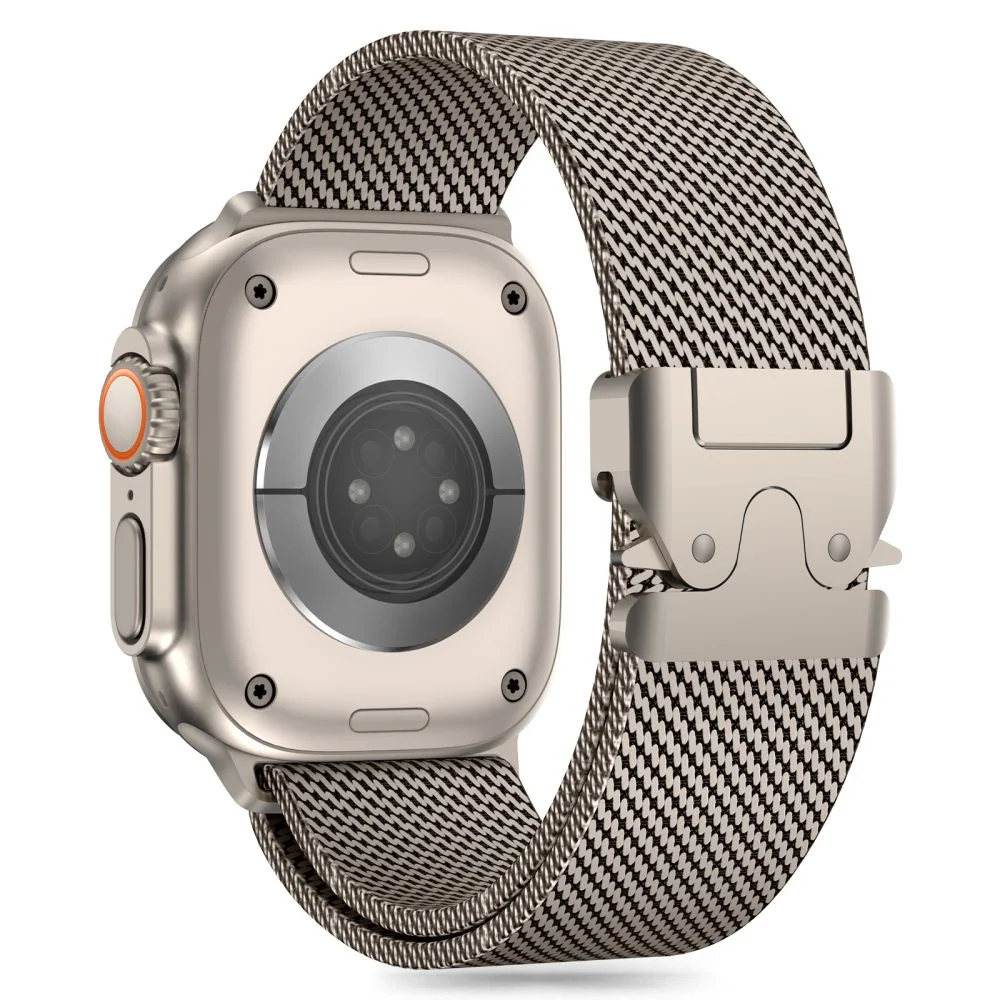 Tech-Protect Milano remienok na Apple Watch 44/45/46/49mm, titanium