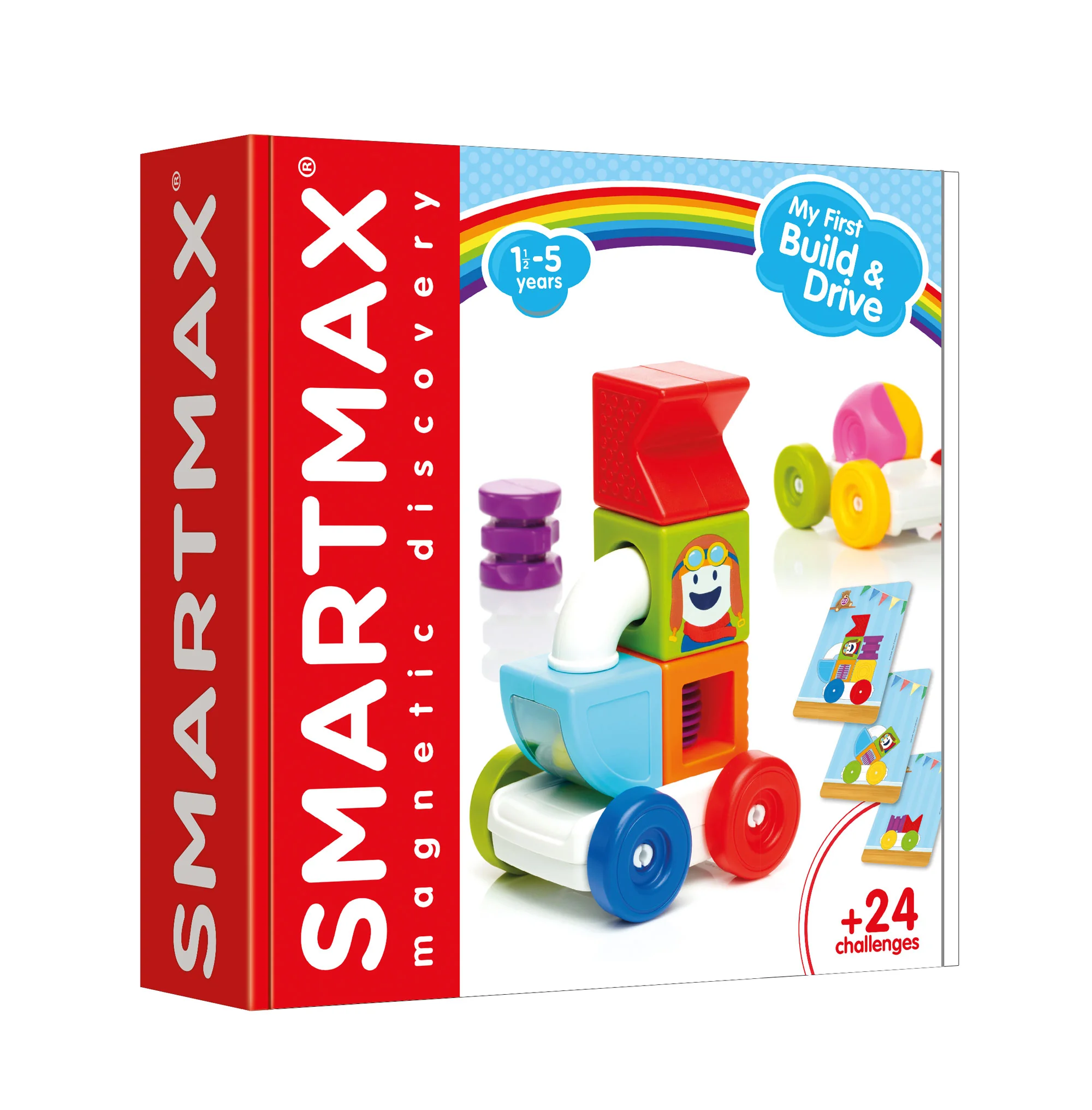 SmartMax - Moja prvá magnetická stavebnica s autom 2v1