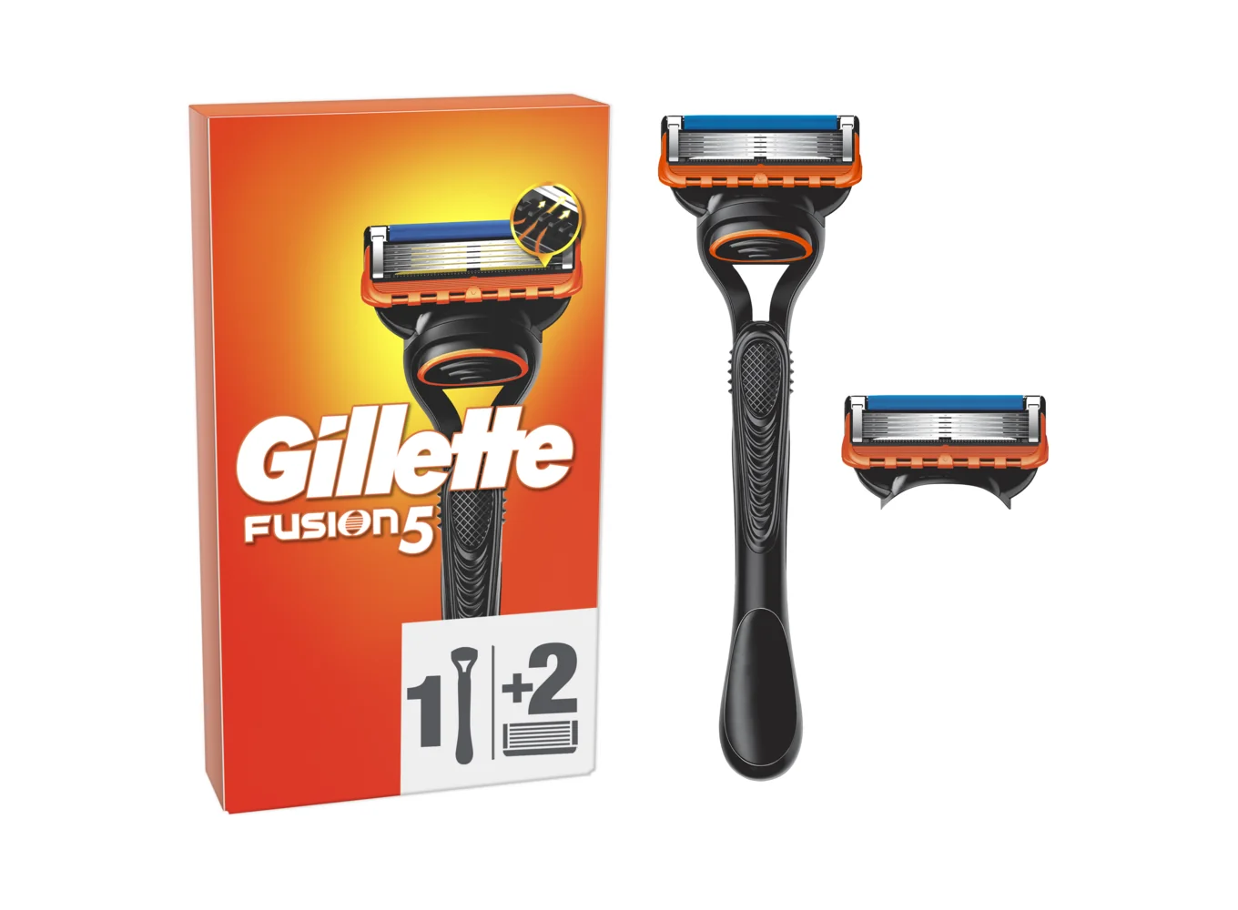 Gillette Fusion Strojček + 2 NH 1×2 ks, holiaci strojček