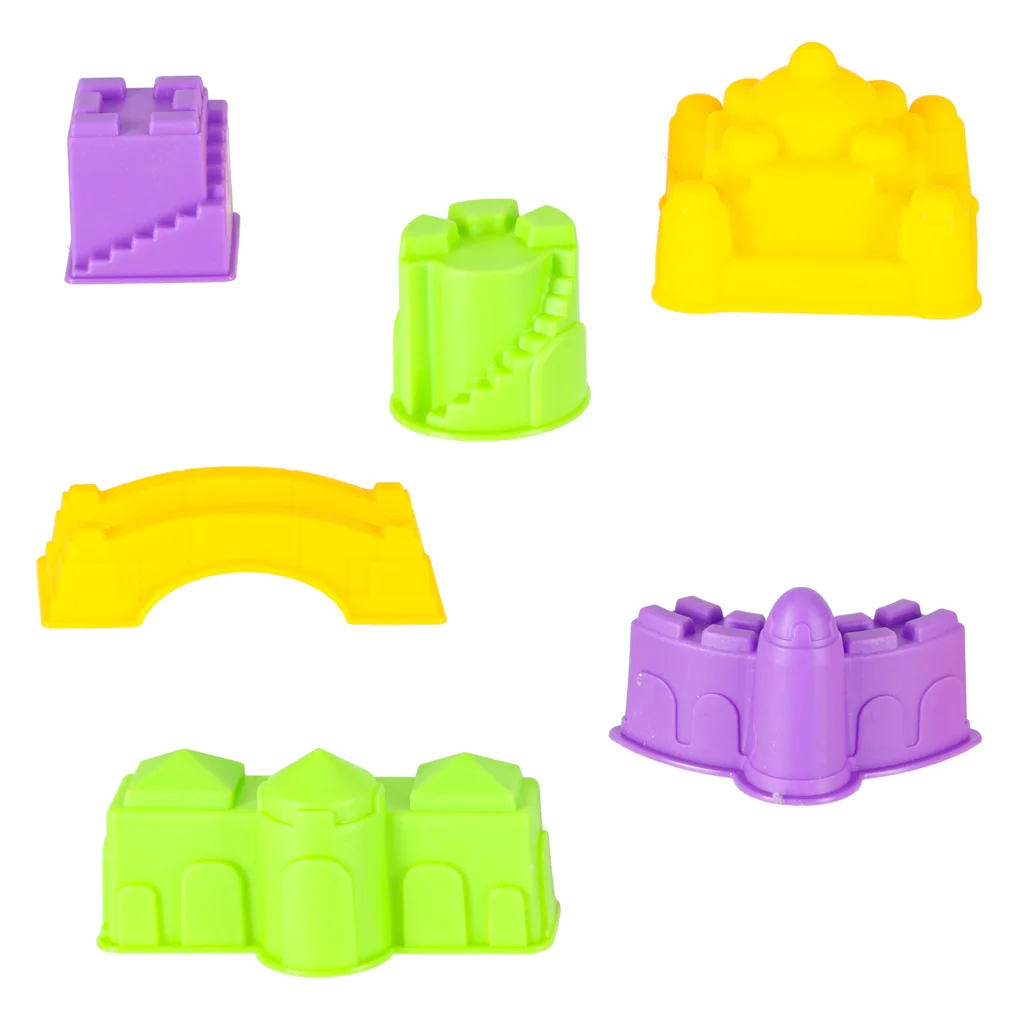 Kinetický piesok 1100 g – hrad a stavebná dráha, 2 autíčka