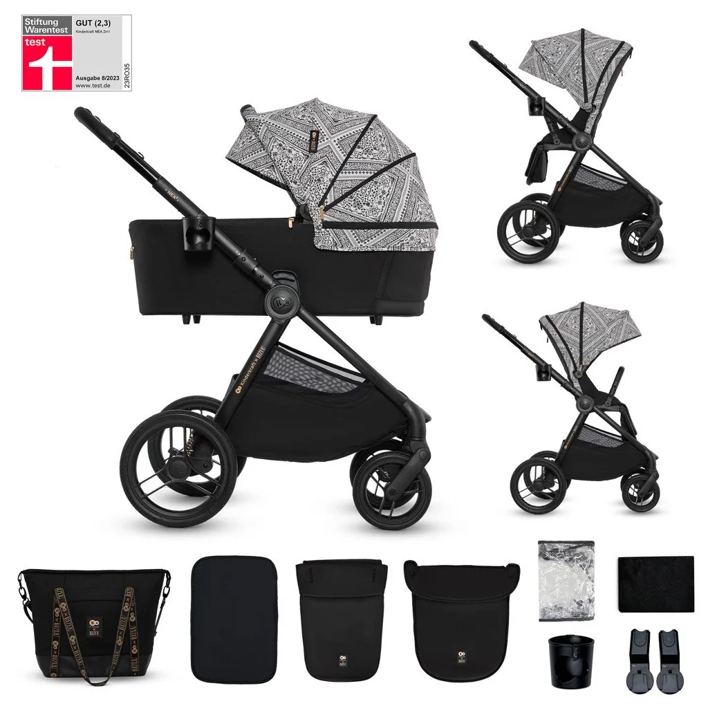 Kočík kombinovaný Nea 2 2v1 Lunar Black Bizuu