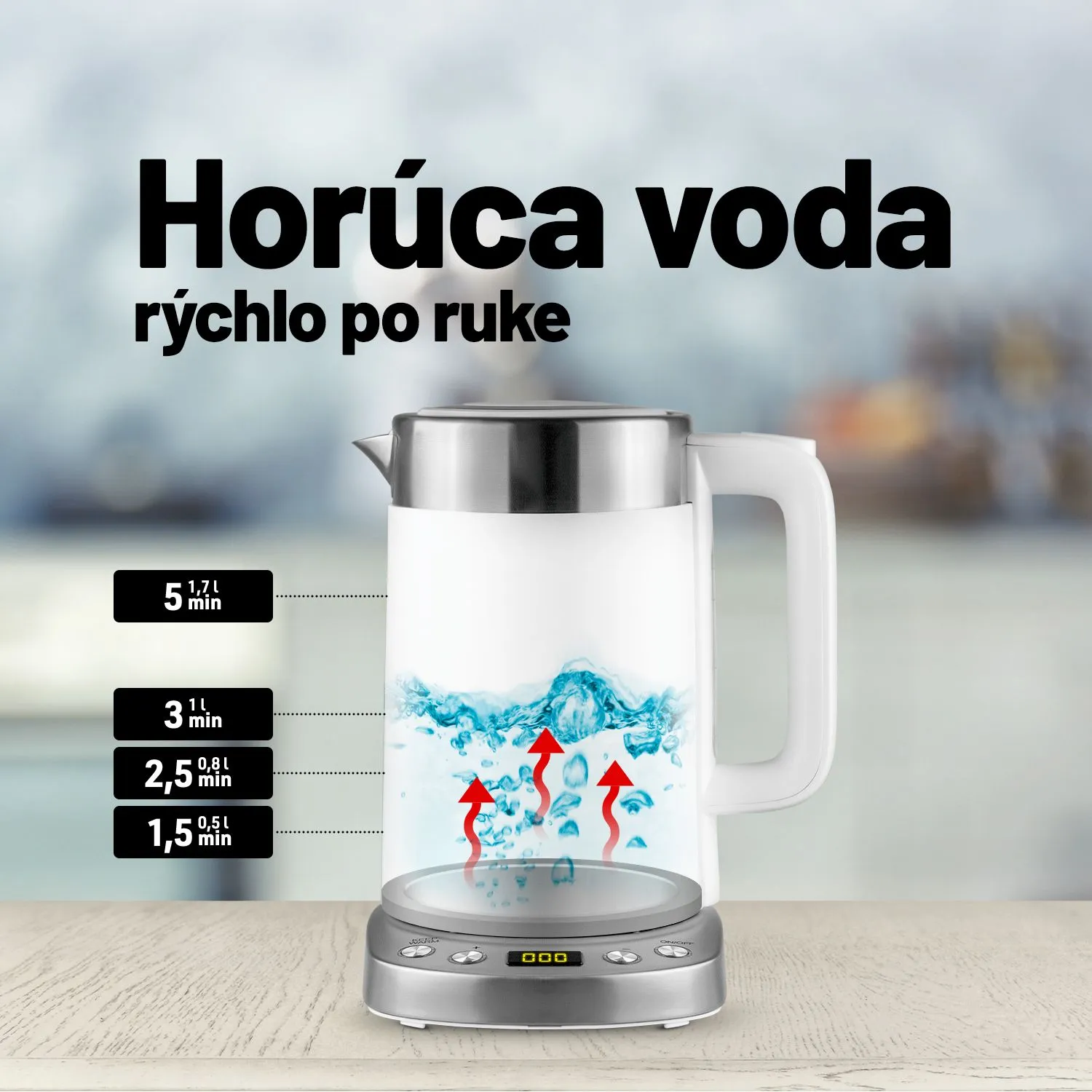 Lauben Electric Kettle EK17WS 1×1 ks, rychlovarná kanvica