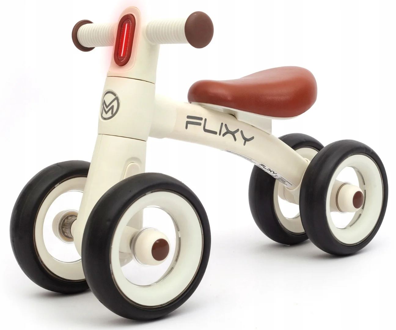Detská odrážadlo FLIXY s LED svetlom a EVA kolesami (12–36 mesiacov), cream