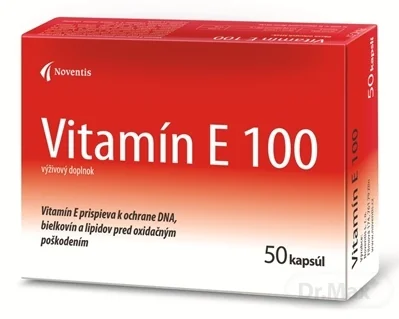 Noventis Vitamín E 100 2×25 cps, vitamín e 100