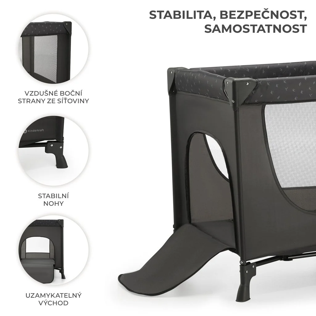 Postieľka cestovná Joy Light grey