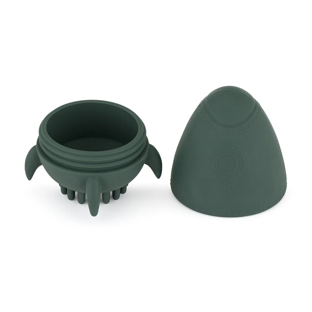 Hračka silikónová do vody s kefkou Splashy Rocket Misty Green 6m+