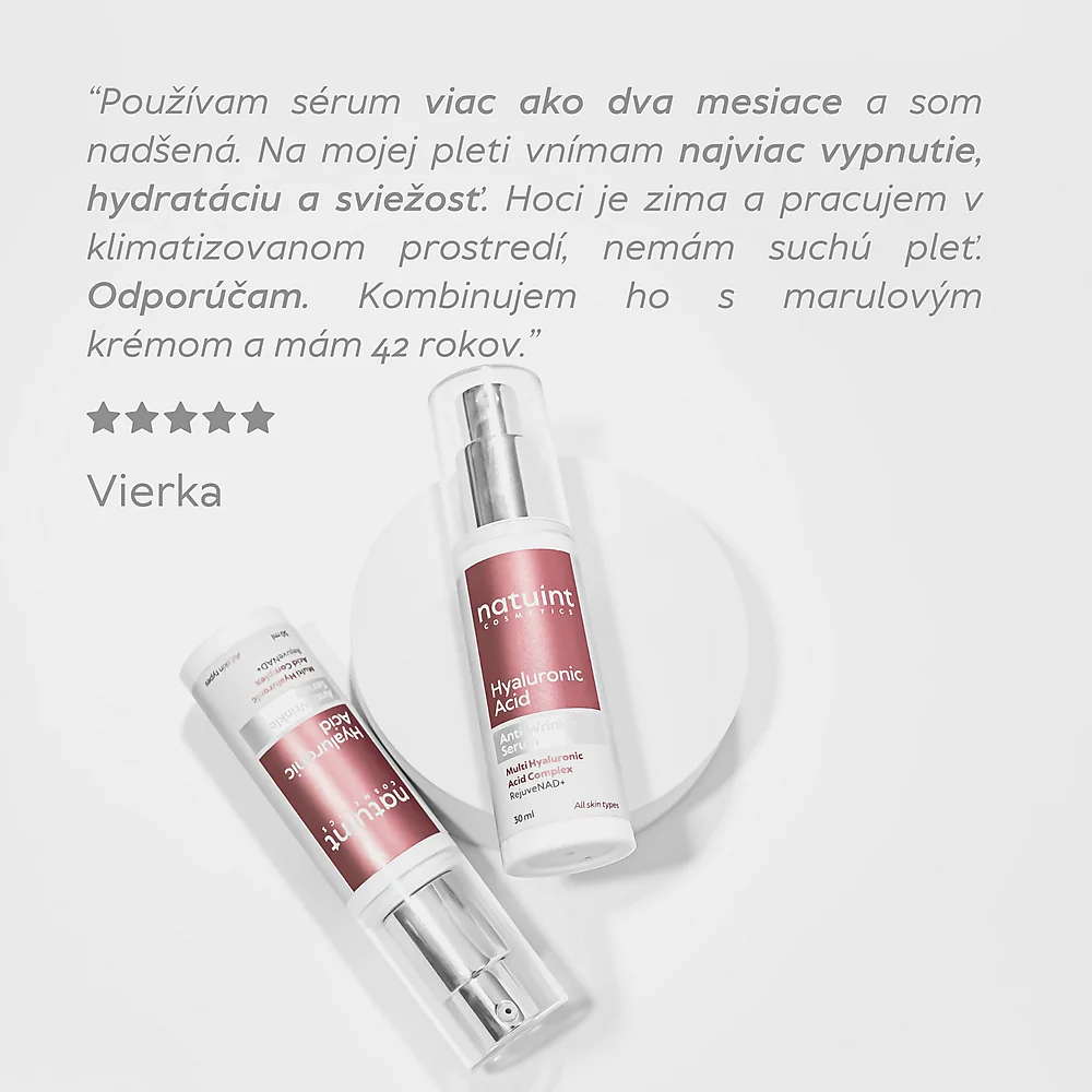 Natuint cosmetics - Sérum proti vráskam s kyselinou hyalurónovou Hyaluronic Acid Anti-Wrinkle Serum
