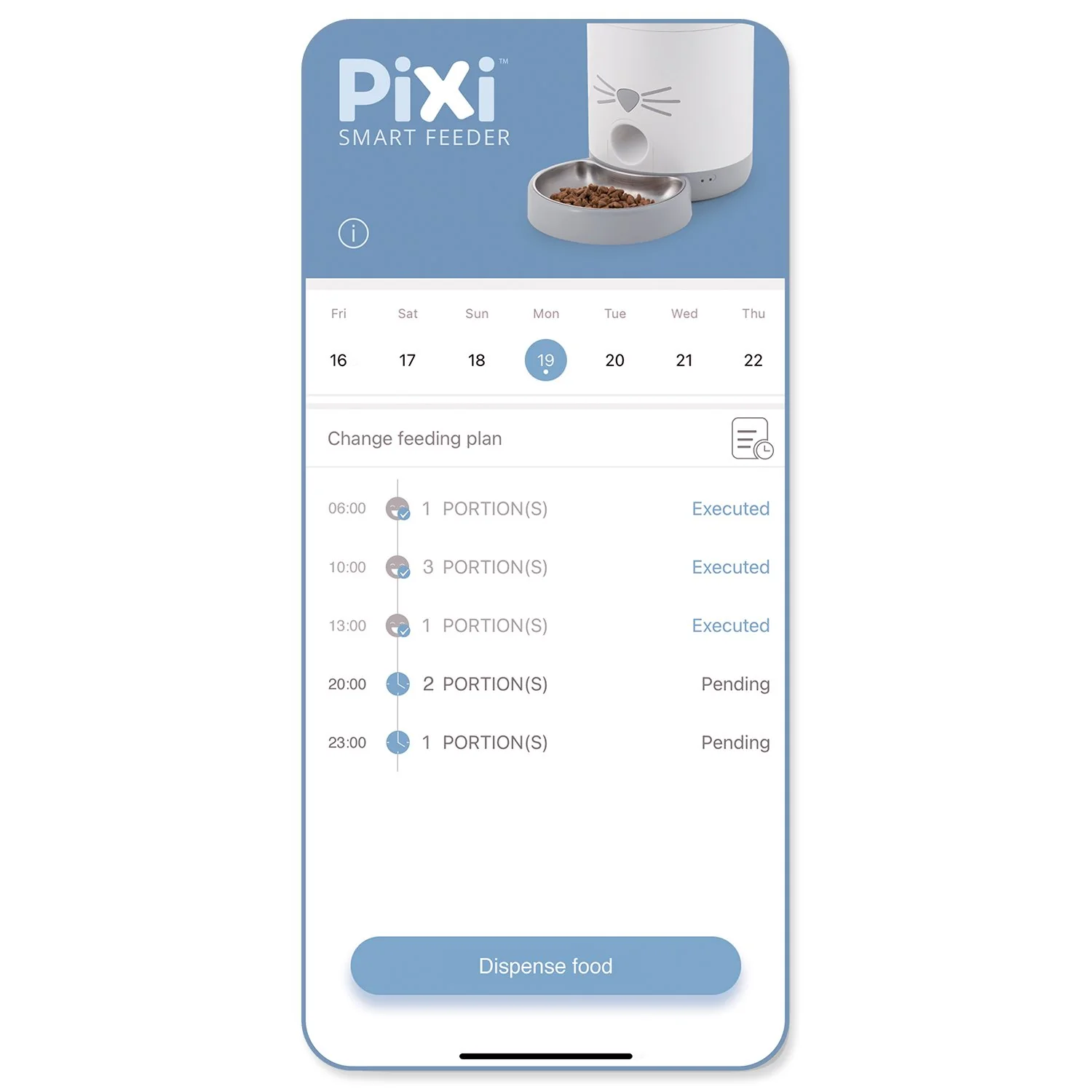 Automatický dávkovač kŕmenia Pixi Smart na suché krmivo