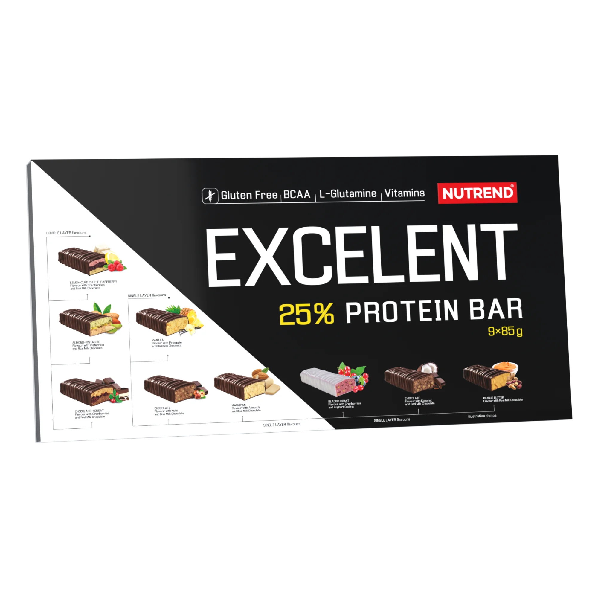 EXCELENT, mix príchutí 9x85 g