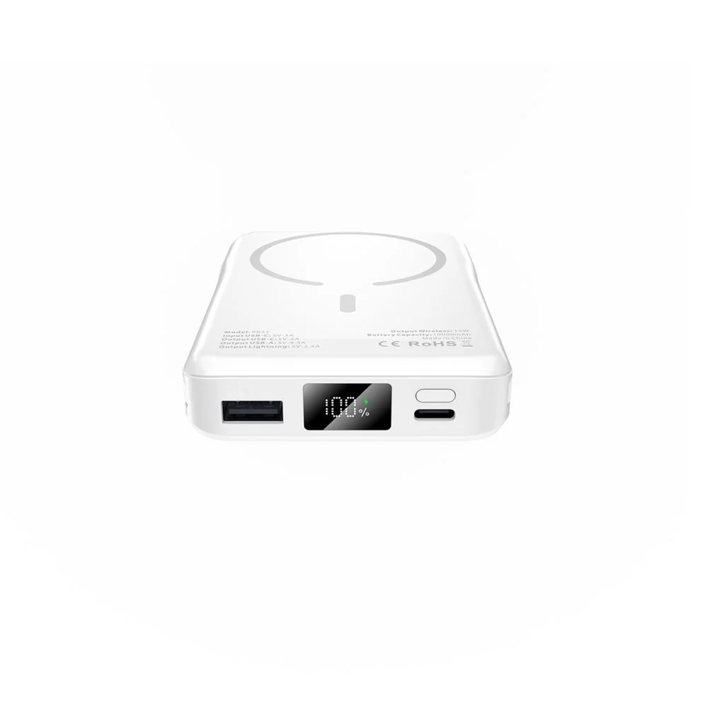 Tech-Protect PB31 LifeMag MagSafe Power Bank 10000mAh, biele