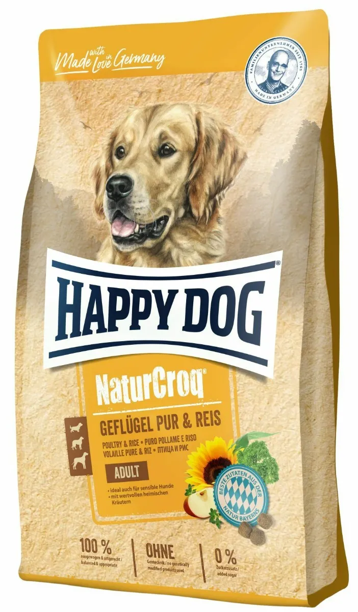 Happy Dog Naturcroq Geflugel Pur&Reis