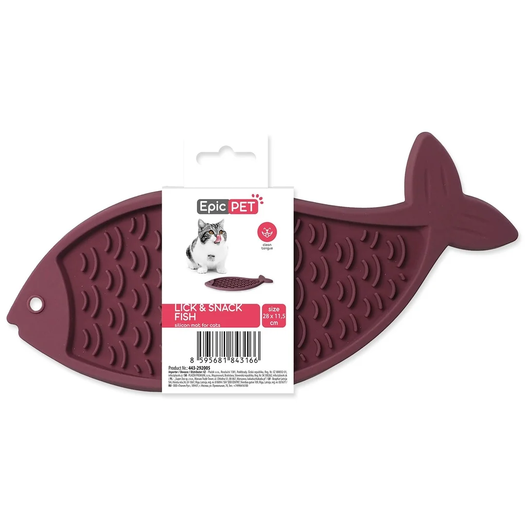 Podložka lízacia Epic Pet Lick&Snack ryba pastelová fialová 28x11,5cm