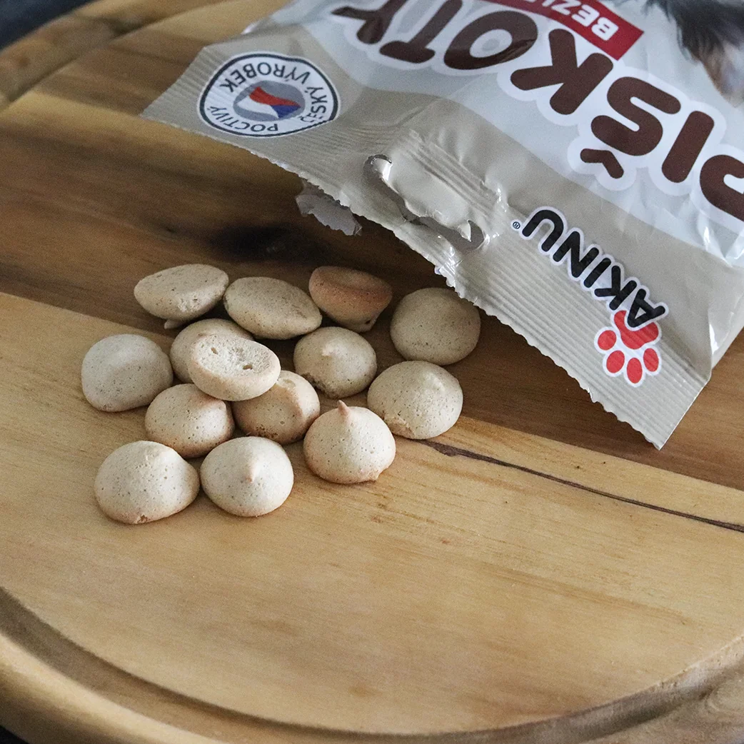 Akinu Bezlepkové mini sušienky pre psov 7 x 120 g