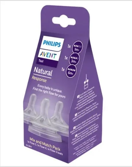 Philips AVENT Cumlík Natural Response mix 1m+,3m+,6m+ 3 ks