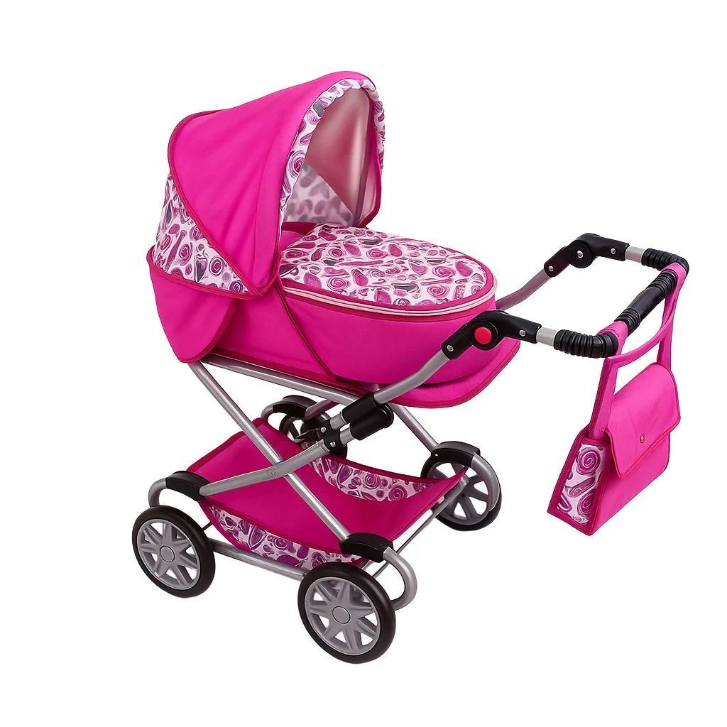 Detský kočík pre bábiky 2v1 New Baby Monika ružový , 20C59130