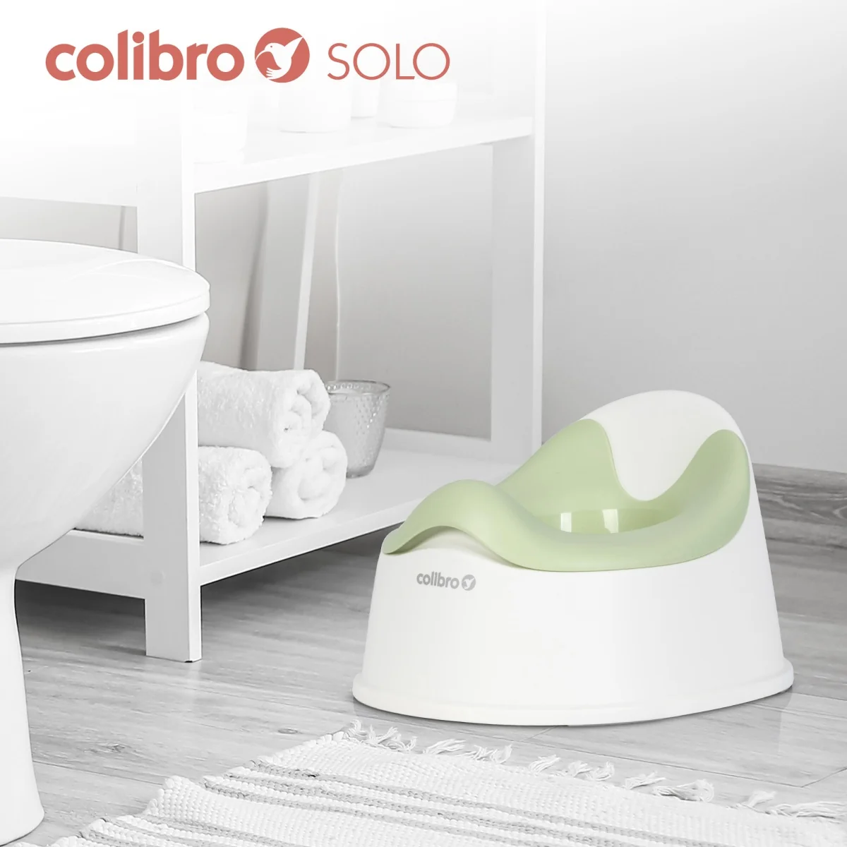 Detský nočník, ergonomický Solo cool – zelený, biely