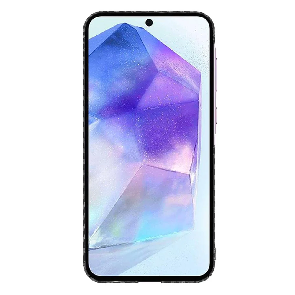 Ochranný obal s karbónovým vzorom pre Samsung Galaxy A55 Červená