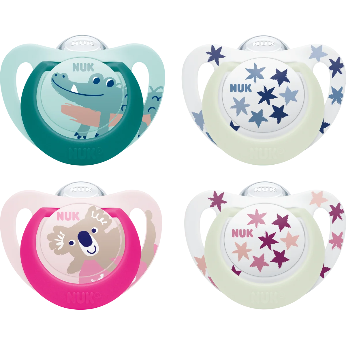 NUK CUMLIK STAR DEN & NOC 6-18M 2KS 1×2 ks, cumlík 6-18m
