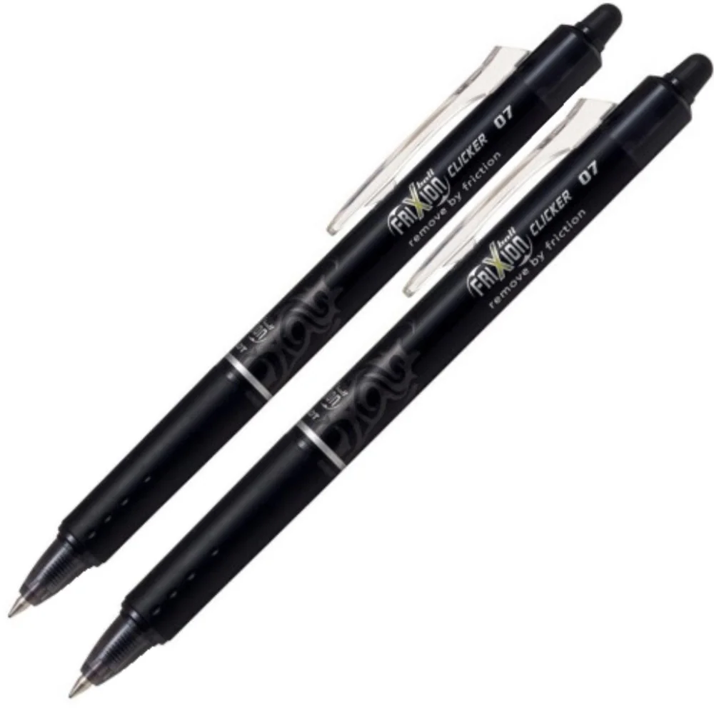 Pilot Frixion Clicker gumovacie pero 0.7 mm, čierna 2ks-Pilot