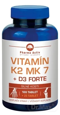 Vitamín K2 MK 7 + D3 FORTE 125 tbl