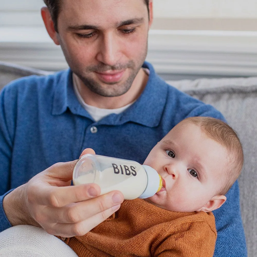 BIBS Baby Bottle sklenená fľaša 110ml - Sage
