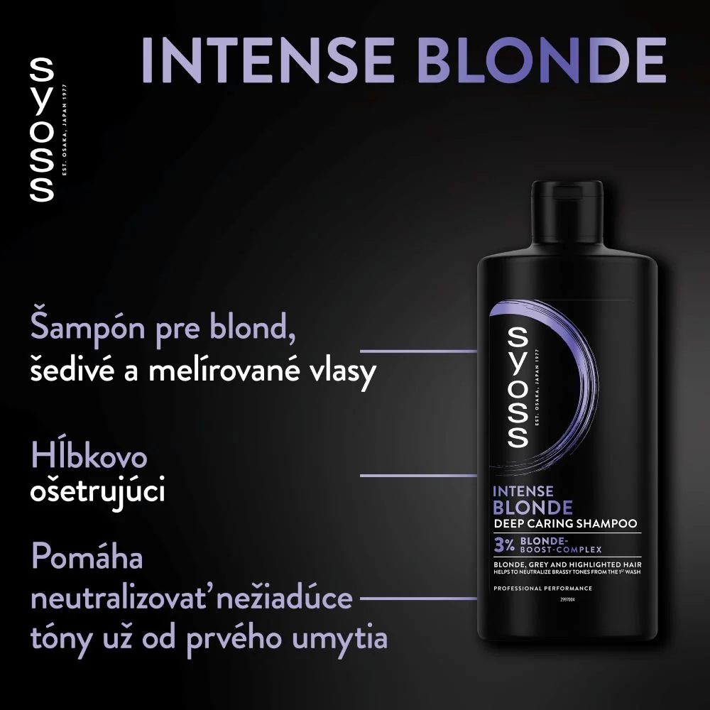 Syoss šampón Intense Blond 1×440 ml, šampón