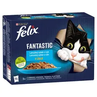 FELIX Fantastic losos/platesa/tuniak/treska v želé (12x85g)