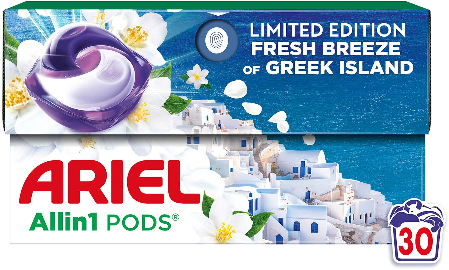 Ariel All-in-1 Fresh Breeze Of Greek Island kapsuly na pranie 30 ks