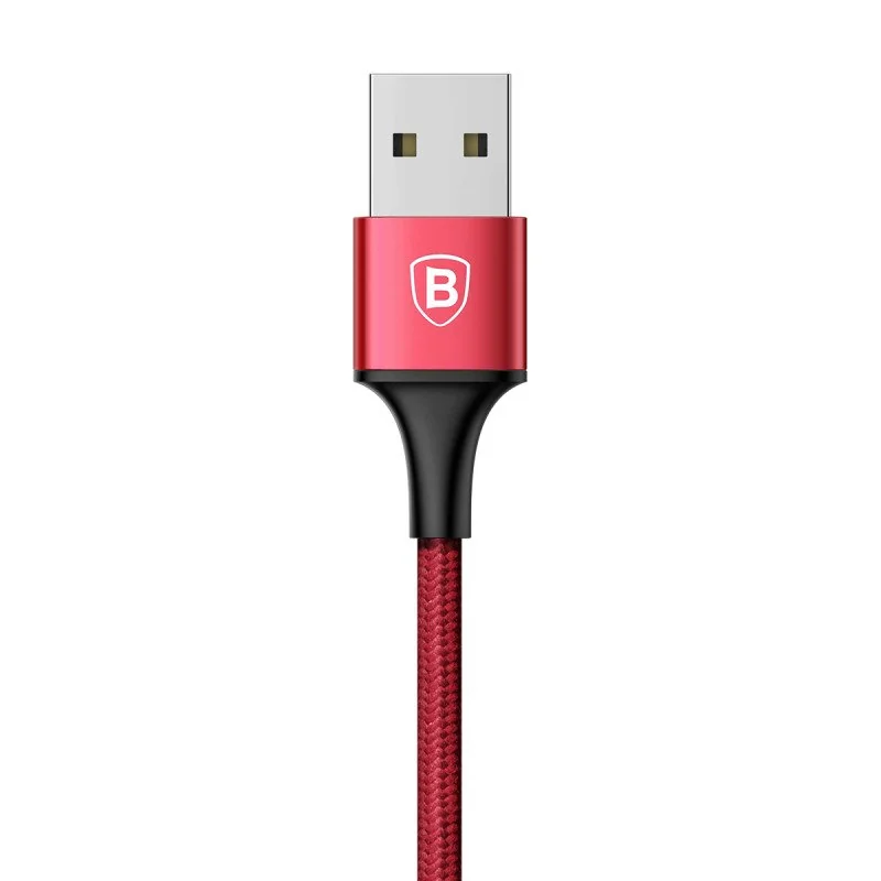 Baseus Rapid 2in1 kábel USB - Lightning / Micro USB 3A 1.2m, červený
