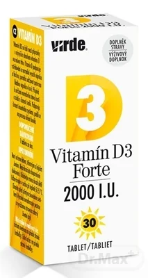 VIRDE Vitamín D3 Forte 2000 I.U. 1×30 ks, výživový doplnok