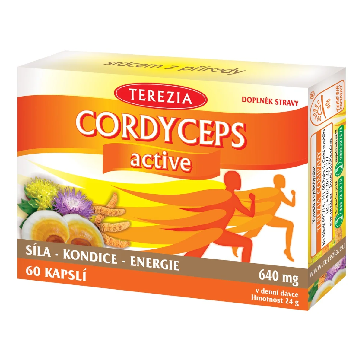 TEREZIA CORDYCEPS active 1×60 cps, výživový doplnok