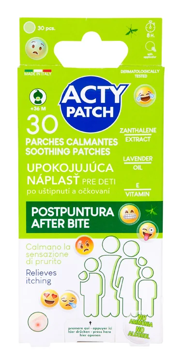ActyPatch Upokojujúca náplasť pre deti po uštipnutí a očkovaní 30 ks