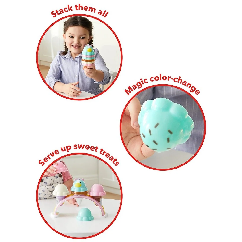 Zoo Súprava zmrzlinová stohovacia s meniacimi sa farbami Sweet Scoops 2r+