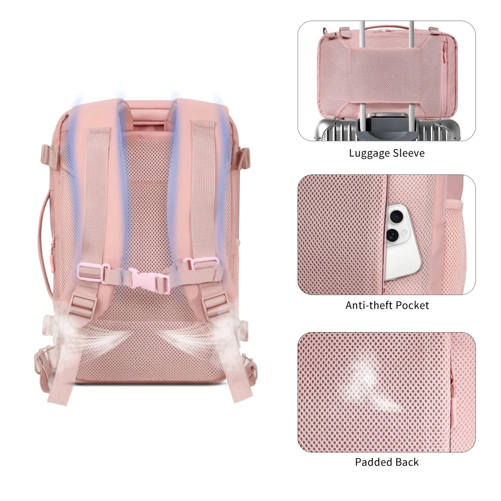 Tech-Protect Defender S50 cestovný batoh 20L, ružový