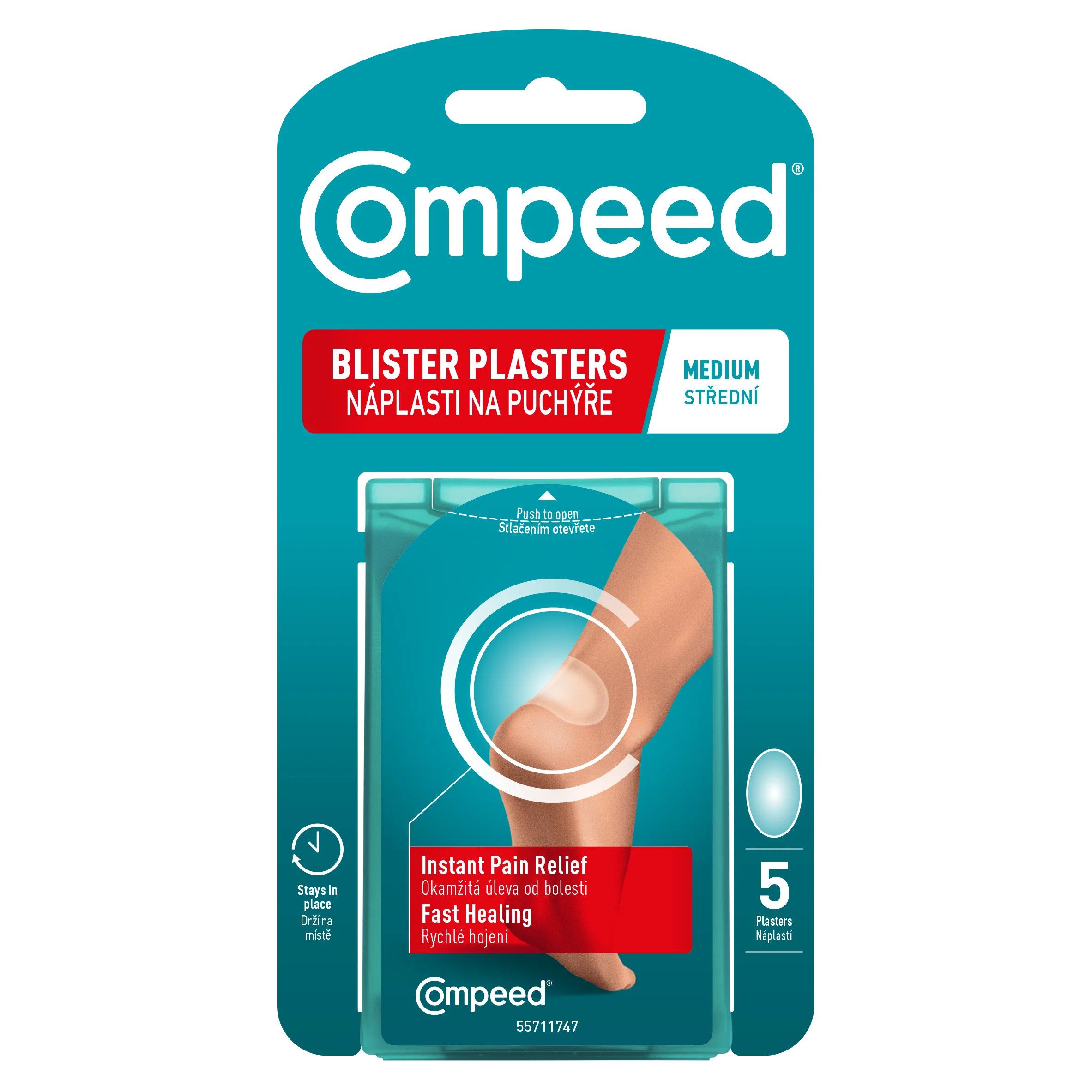 COMPEED Náplasť na pľuzgiere stredná 5 ks