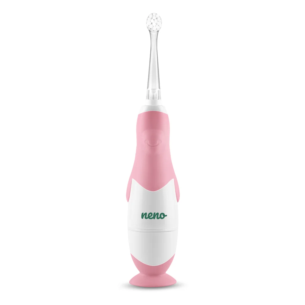 NENO Kefka detská elektrická pre deti Denti - ružová 3m+ 1×1 ks, elektrická kefka