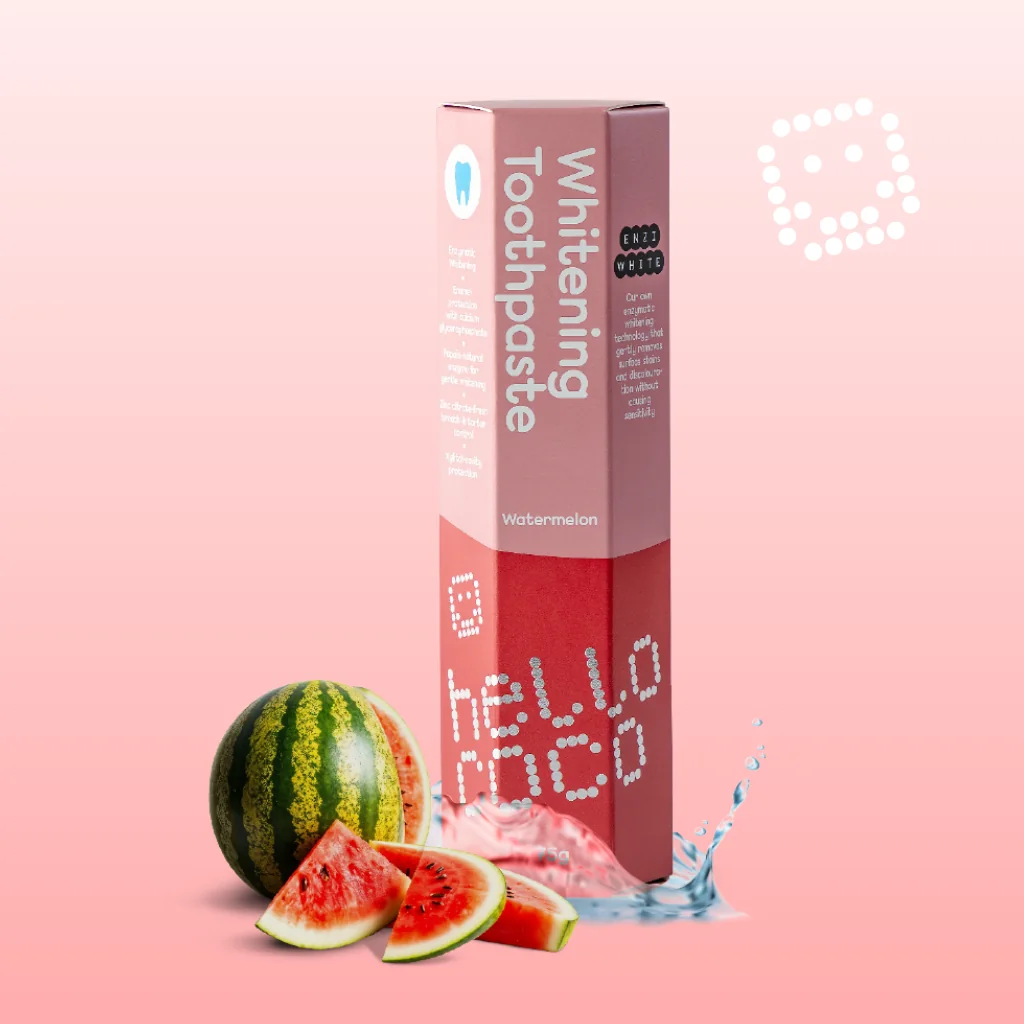 Hello coco  Bieliaca zubná pasta ENZI WHITE melón 75 g
