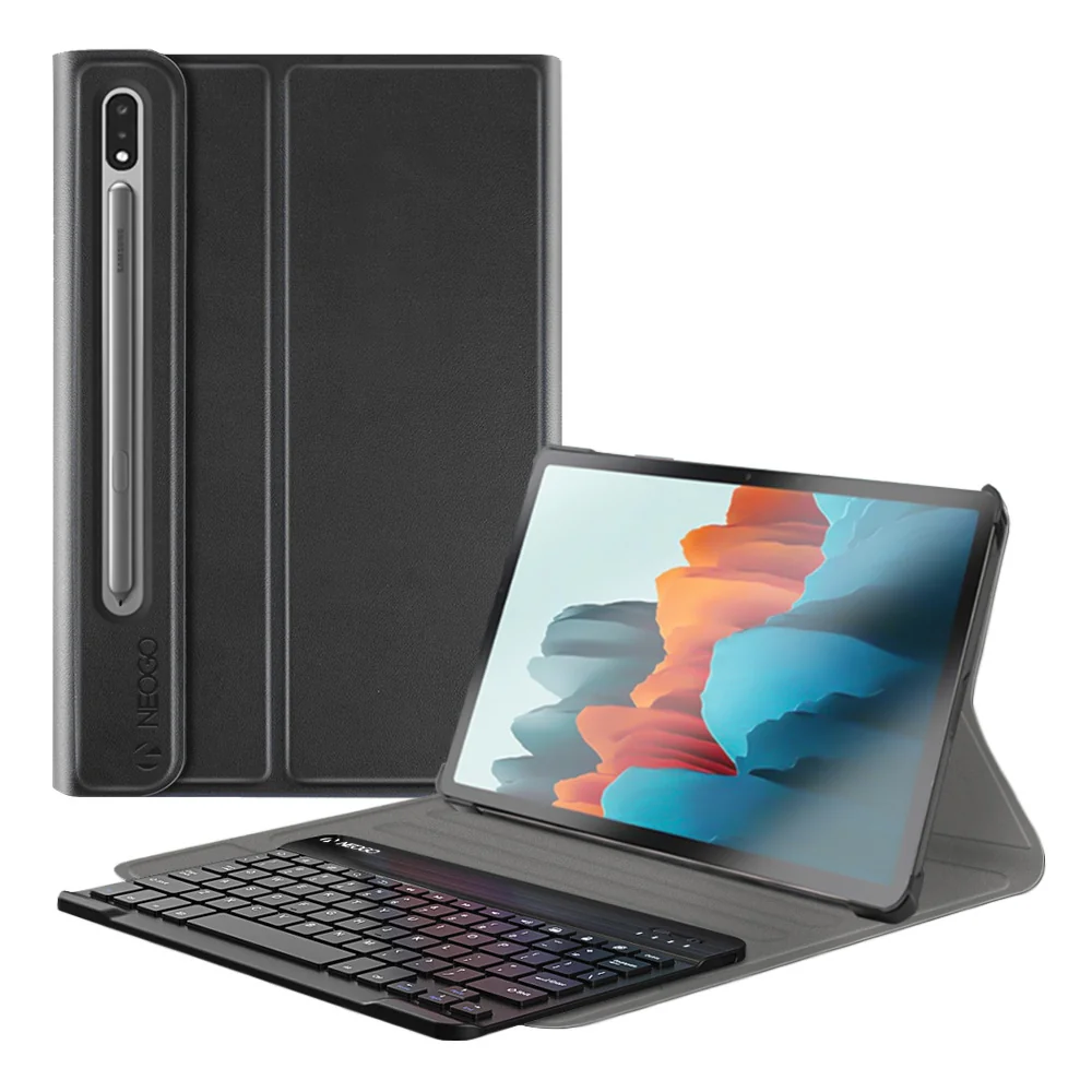 NEOGO Smart Cover Keyboard puzdro na Samsung Galaxy Tab S7 11'' 2020 čierne