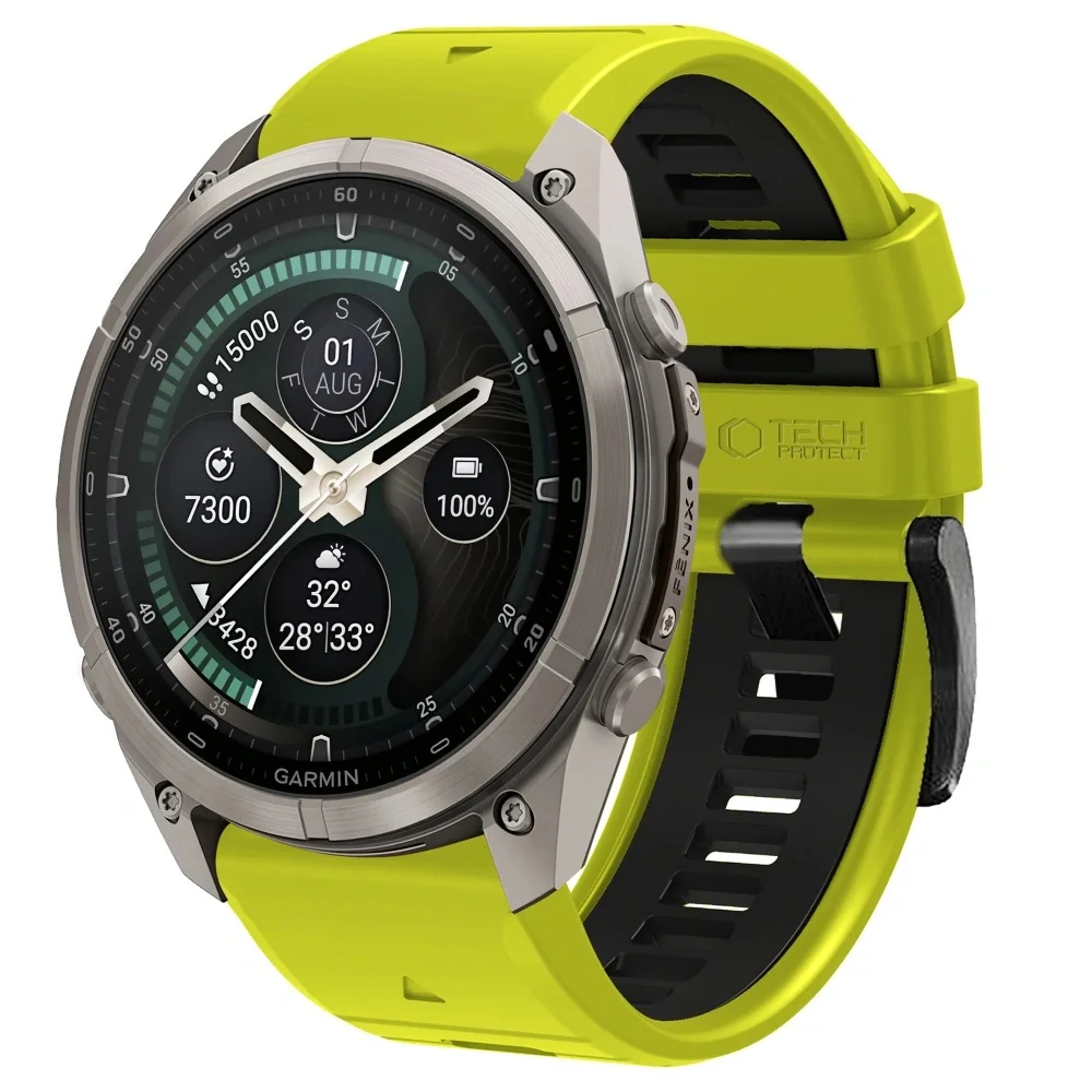 Tech-Protect IconBand remienok Garmin QuickFit 26mm, lime / black