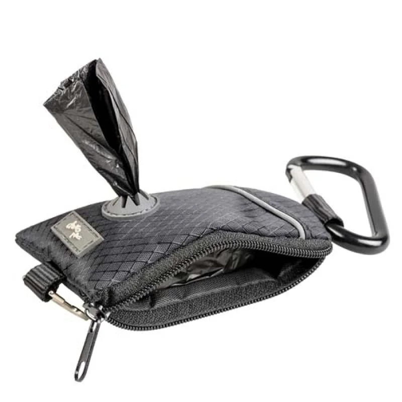 DUVO+ Nylonový zásobník na sáčky vrátane 15 sáčkov - čierna 6x20x1,5cm