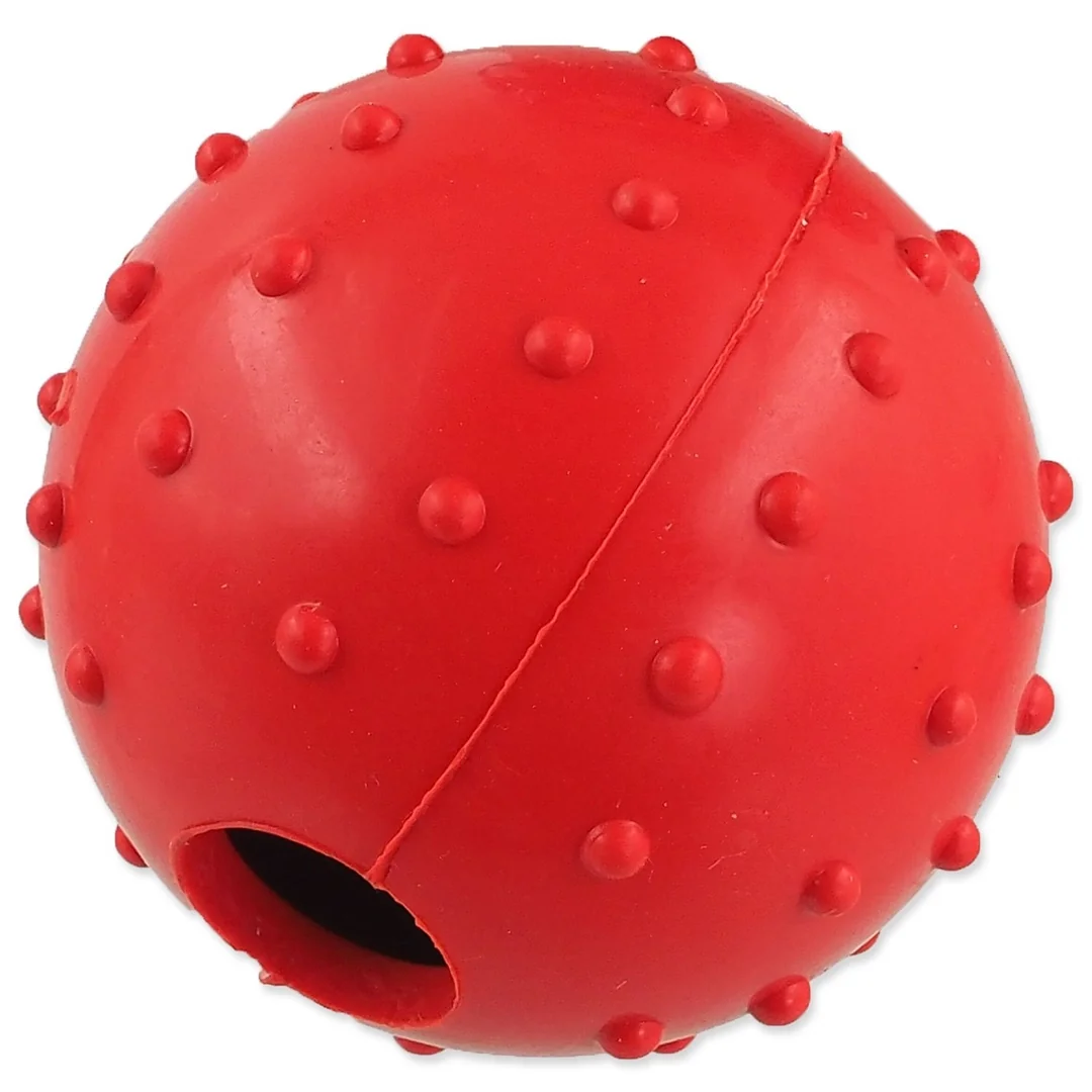 Hračka Dog Fantasy lopta gumová s povrazom mix farieb 6x30cm