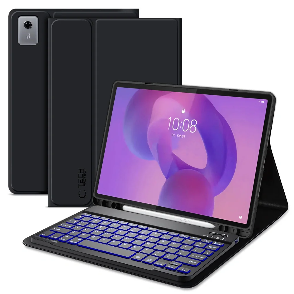 Tech-Protect SC Pen Keyboard puzdro s klávesnicou na Lenovo Idea Tab Plus 12.1'', čierne lus 12.1'', čierne