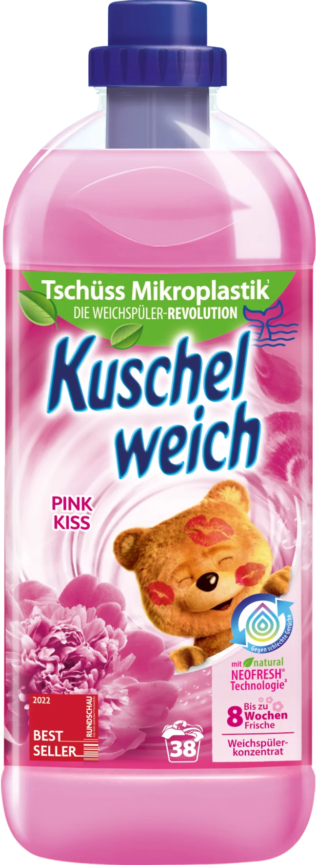 Kuschelweich aviváž - Ružový bozk, 38 praní 1×1 l, aviváž