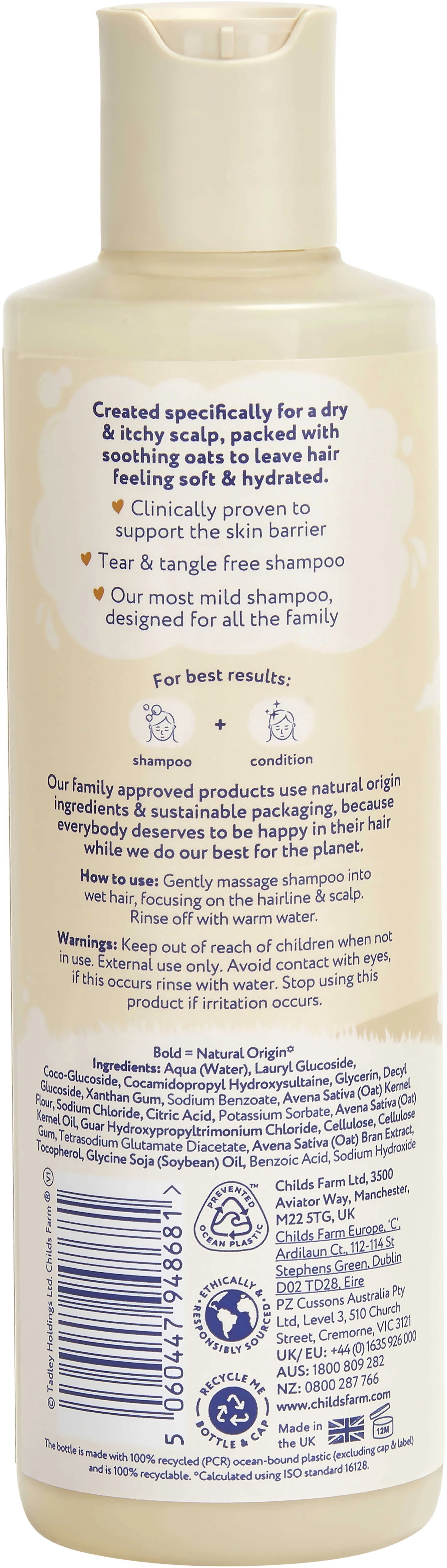 Childs Farm Oat Derma Šampón bez parfumácie 250 ml