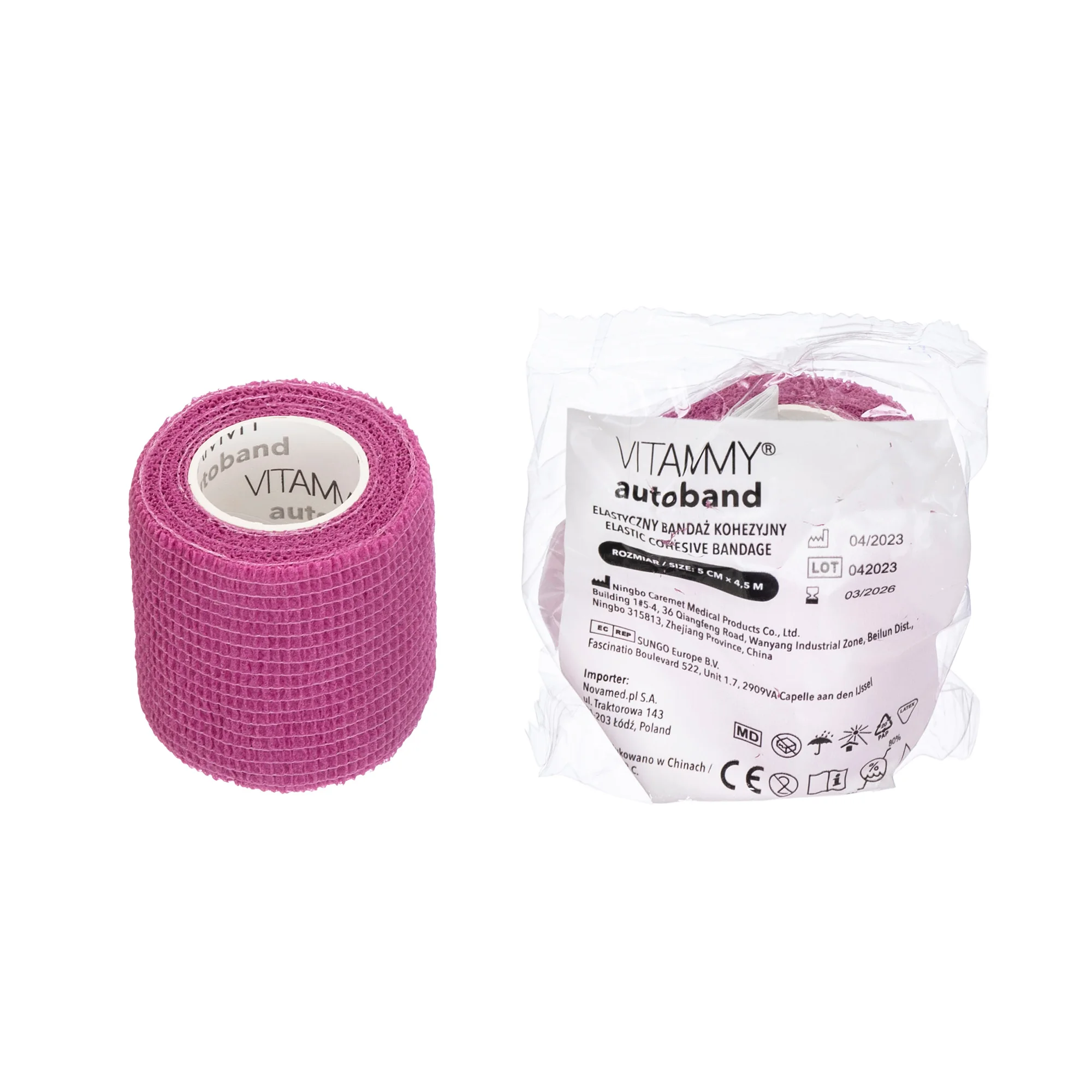 VITAMMY Autoband samolepiaca elastická bandáž ružová 5 cm x 4,5 m