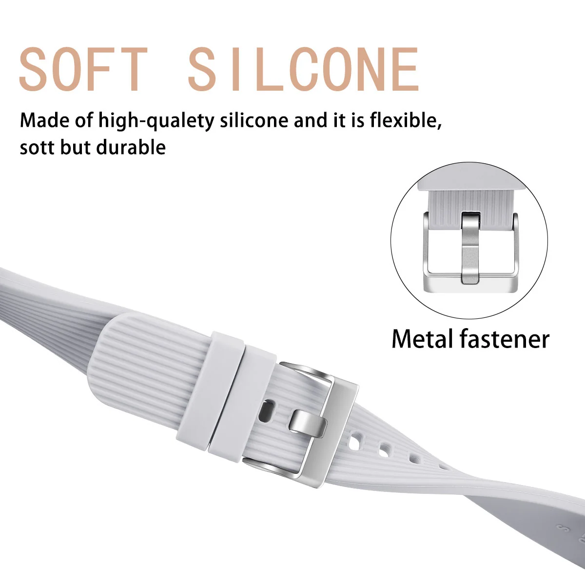 BStrap Silicone Line (Small) remienok na Garmin Vivoactive 3 gray